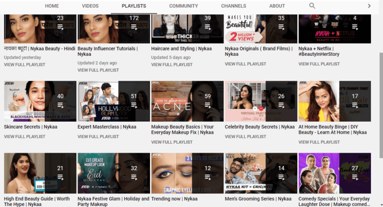 Nykaa YouTube Videos For Marketing