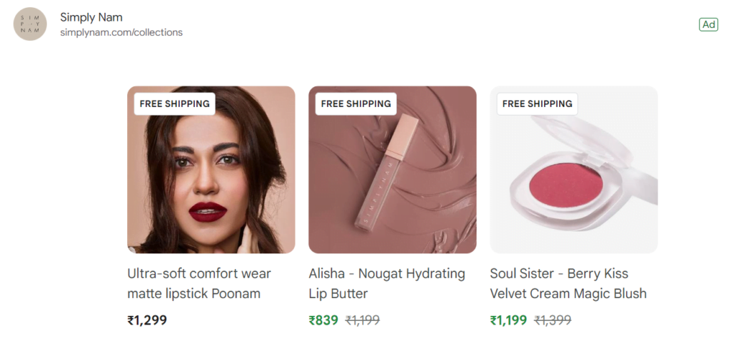 Image showcasing skincare products with creative ad and promotion for a stunning beauty brand.