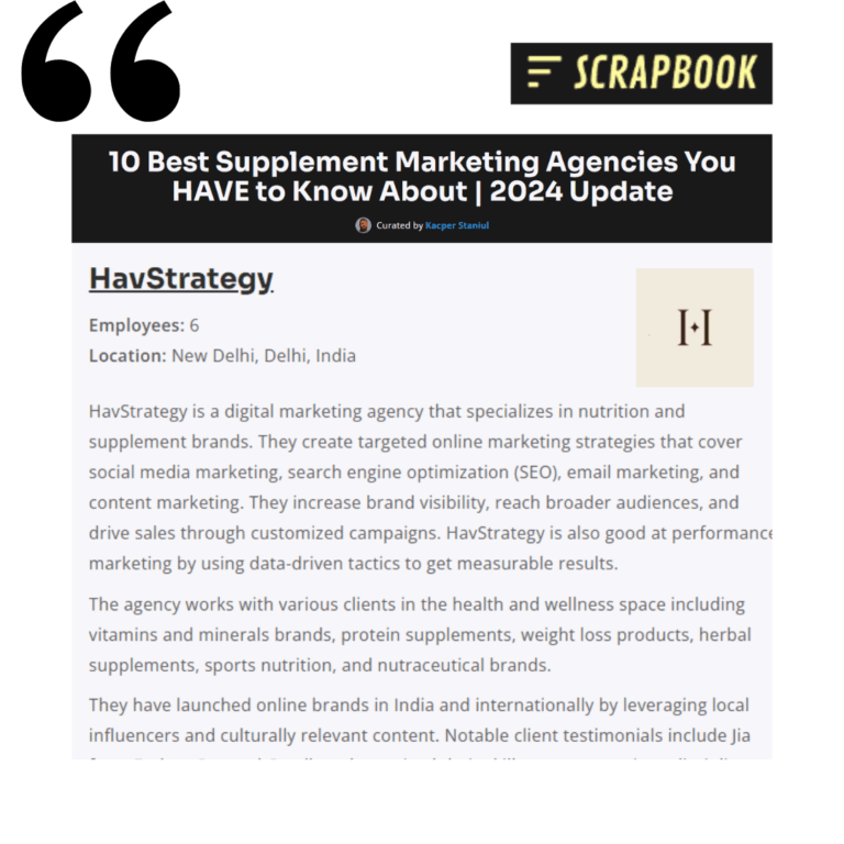 Health and Nutrition Marketing Agency