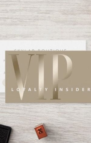 Minimal Sheer & Luxury Shine Gold VIP Loyalty Card - Moodthology Papery